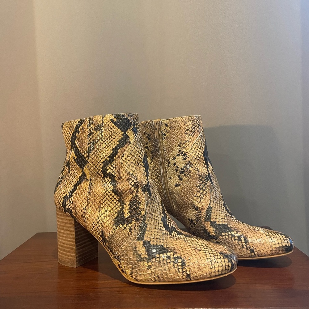 ~Lucky Brand Snake Skin Ankle Boots with Box~